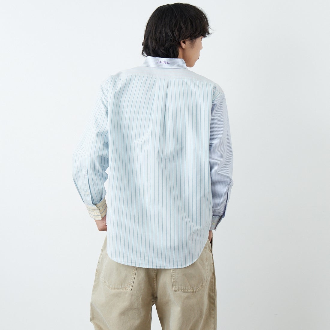 L.L.BEAN [エルエルビーン] ORONO ロングスリーブシャツ [6175-3043] 94 CRAZY &&モデル身長：179cm 着用サイズ：M&&