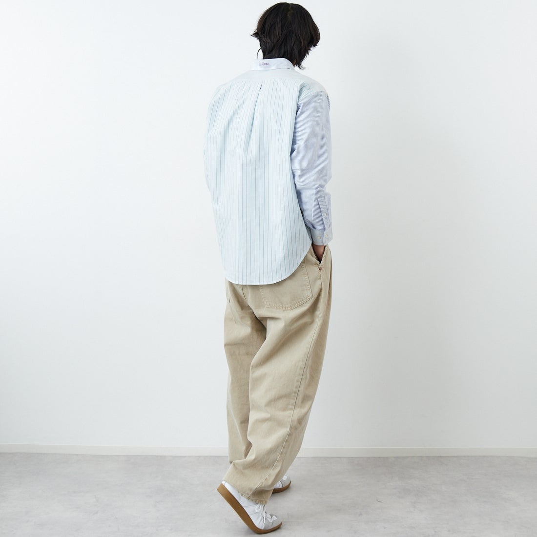 L.L.BEAN [エルエルビーン] ORONO ロングスリーブシャツ [6175-3043] 94 CRAZY &&モデル身長：179cm 着用サイズ：M&&