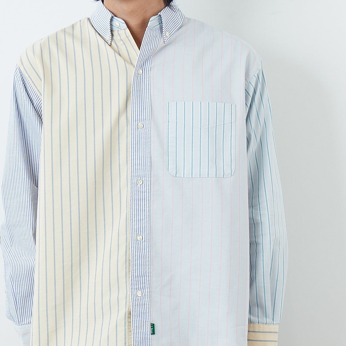 L.L.BEAN [エルエルビーン] ORONO ロングスリーブシャツ [6175-3043] 94 CRAZY &&モデル身長：179cm 着用サイズ：M&&