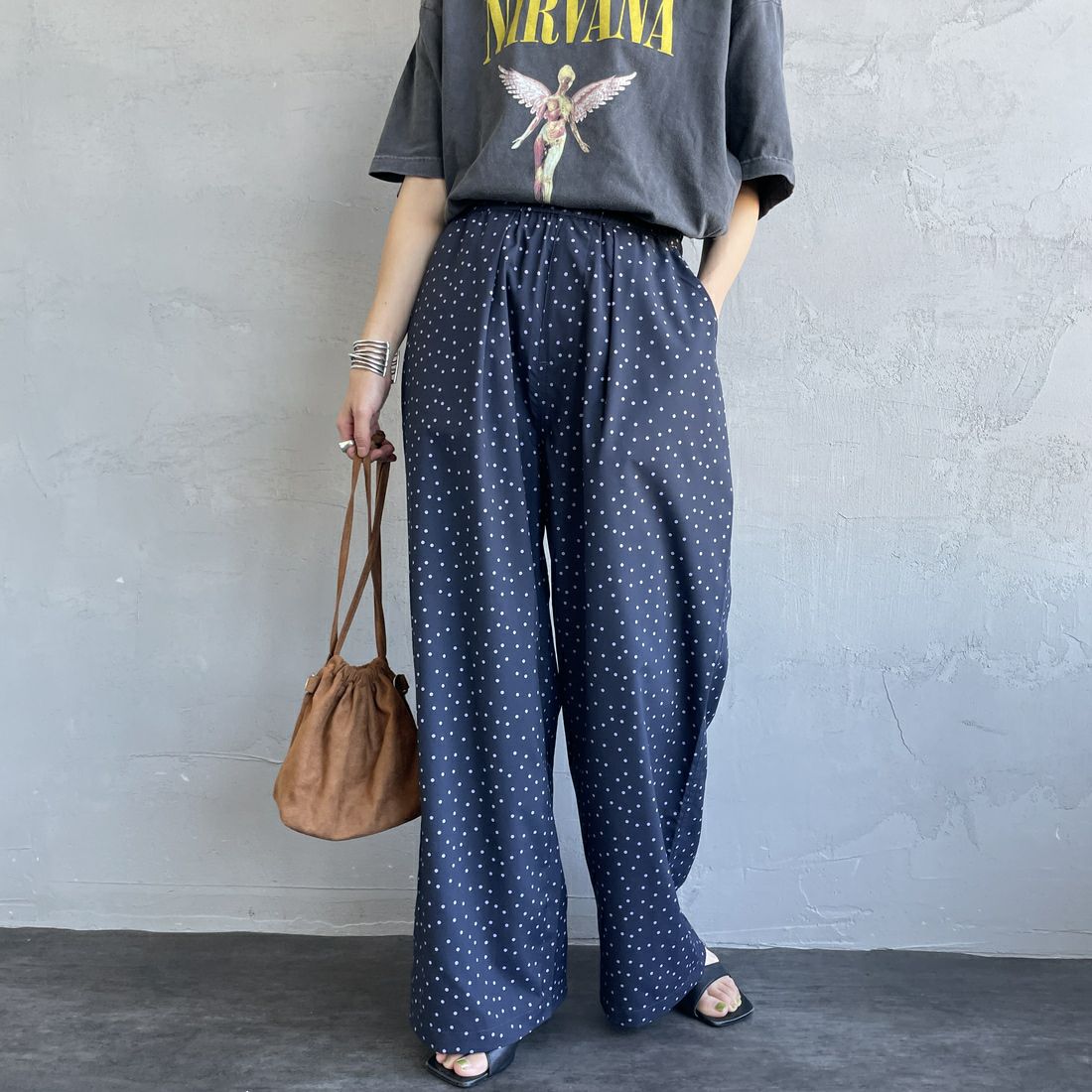 NVYﾄﾞｯﾄ&&モデル身長：158cm 着用サイズ：F&&