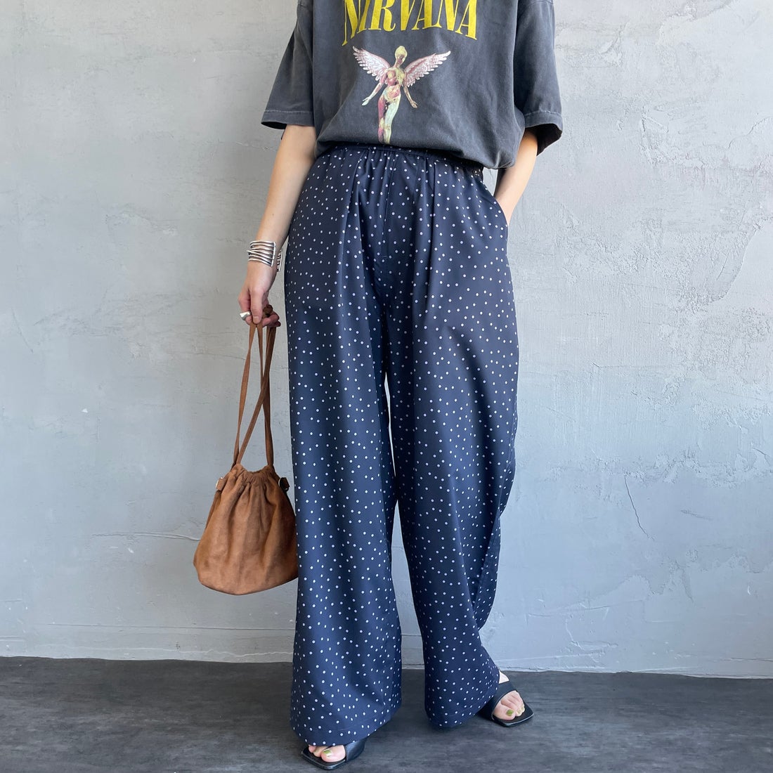 NVYﾄﾞｯﾄ&&モデル身長：158cm 着用サイズ：F&&