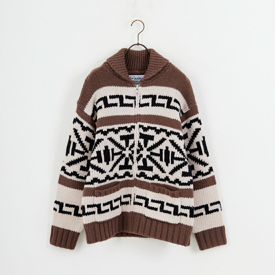 THE ALASKAN [アラスカン] カウチンニット ジップアップジャケット