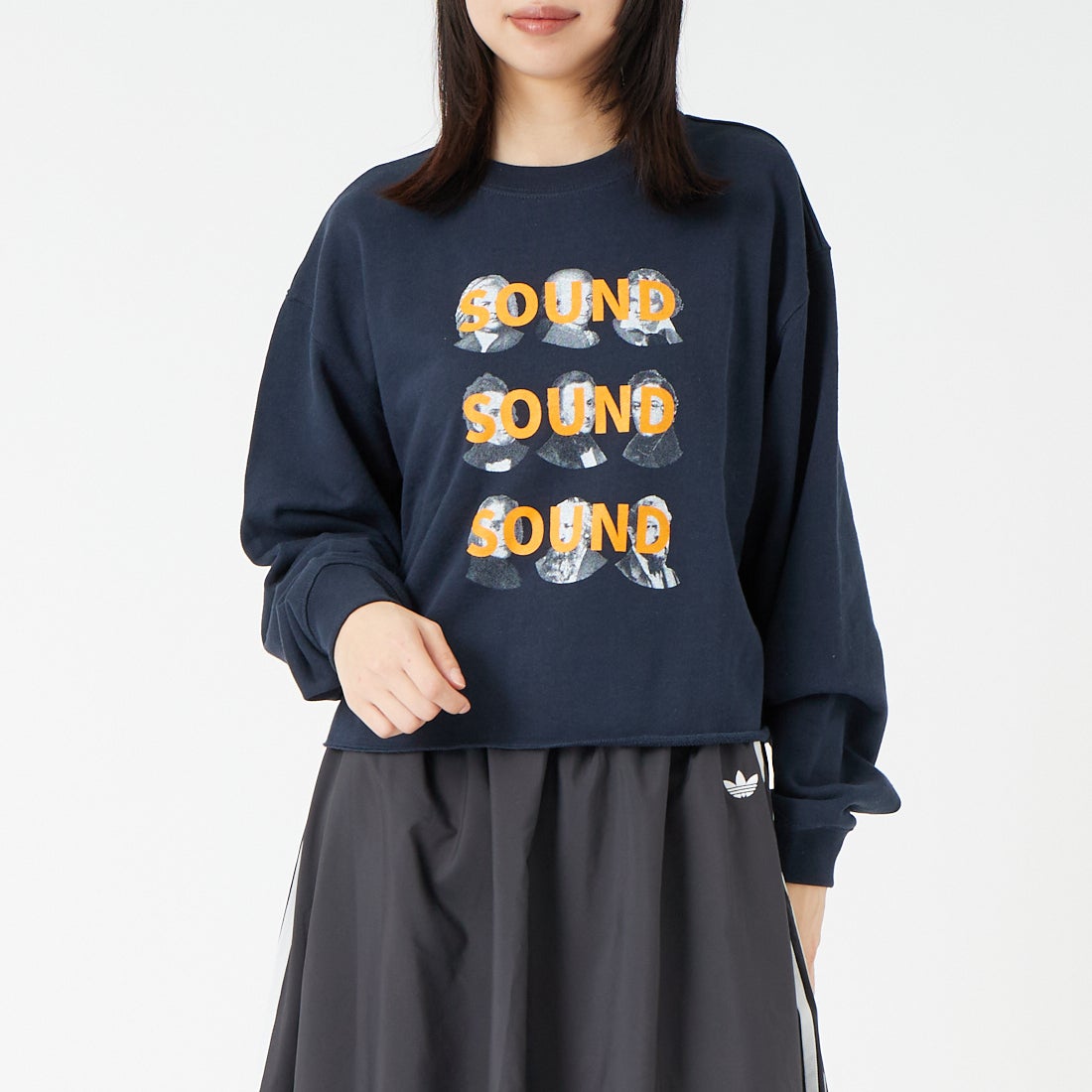 NAVY&&モデル身長：162cm 着用サイズ：F&&
