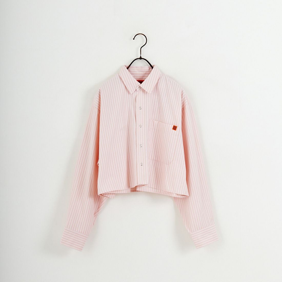 UNIVERSAL OVERALL [ユニバーサルオーバーオール] 別注 ショート丈 ビッグポケットストライプシャツ [U2533158IN-JF] ﾋﾟﾝｸ