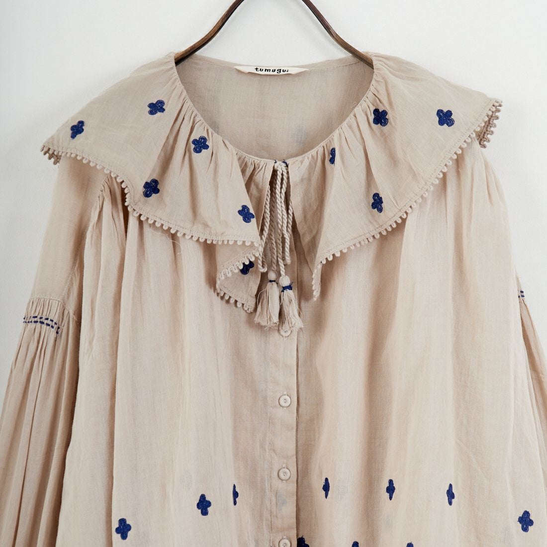 tumugu: [ツムグ] カディコットン刺繍ブラウス [TB25434] 12 GRAYGE