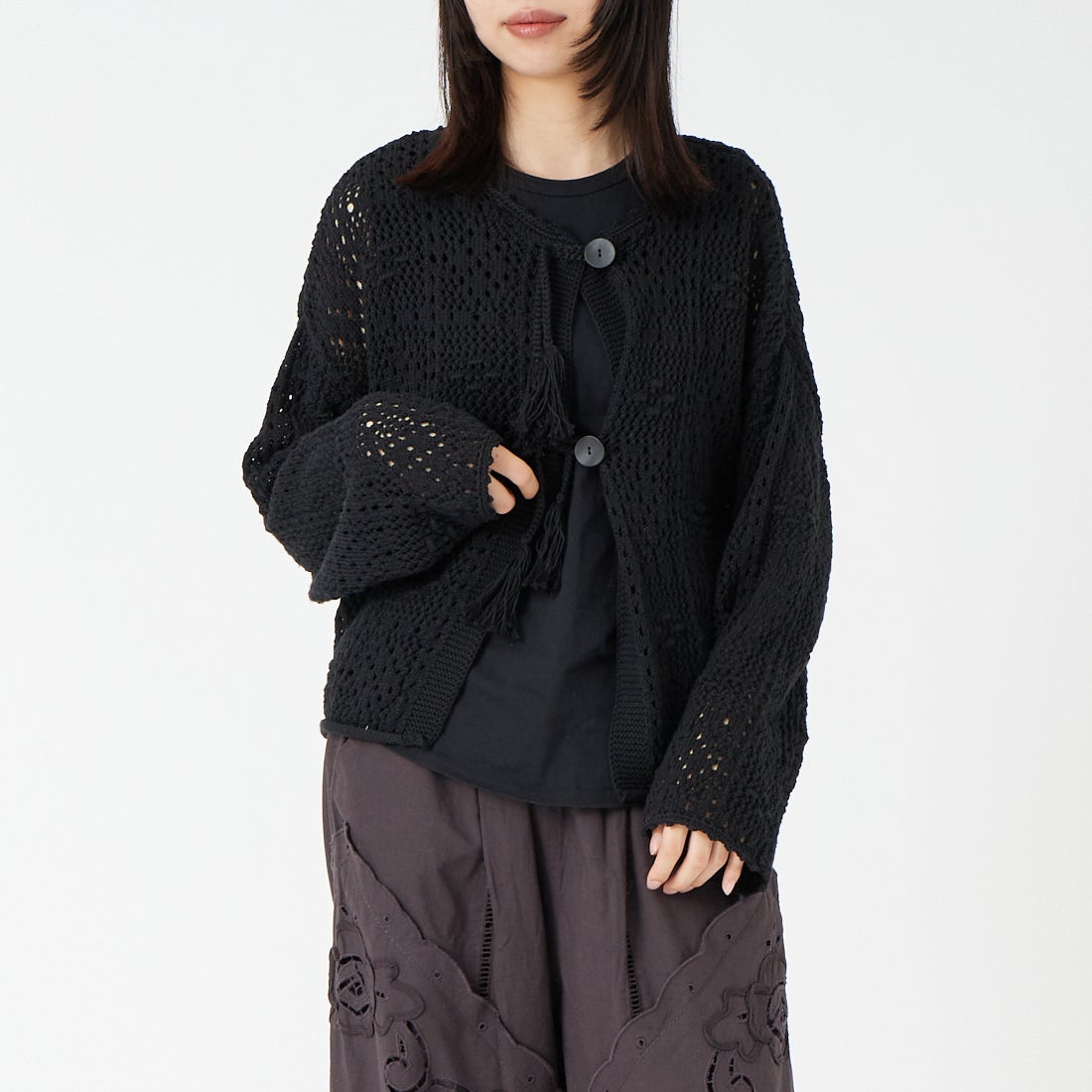99 BLACK&&モデル身長：162cm 着用サイズ：F&&