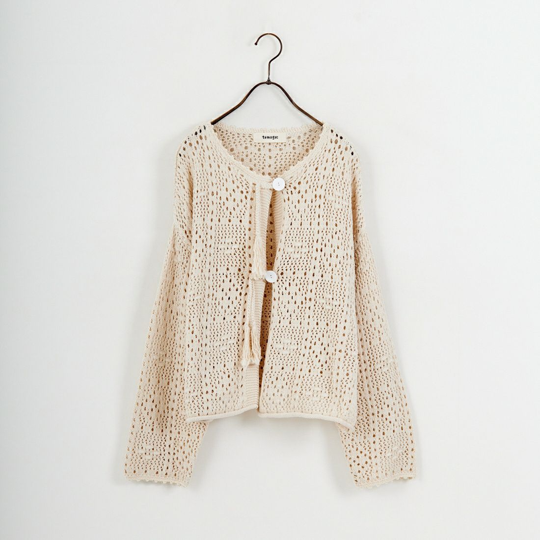 tumugu: [ツムグ] コットンクロッシェカーディガン [TK25412] 06 KINARI