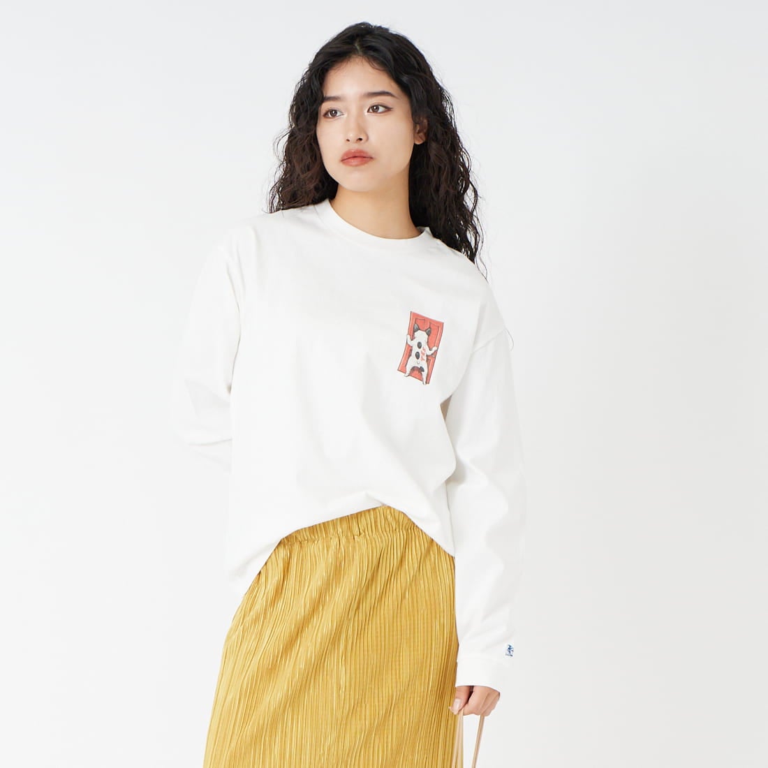 07 WHITE&&モデル身長：162cm 着用サイズ：S&&