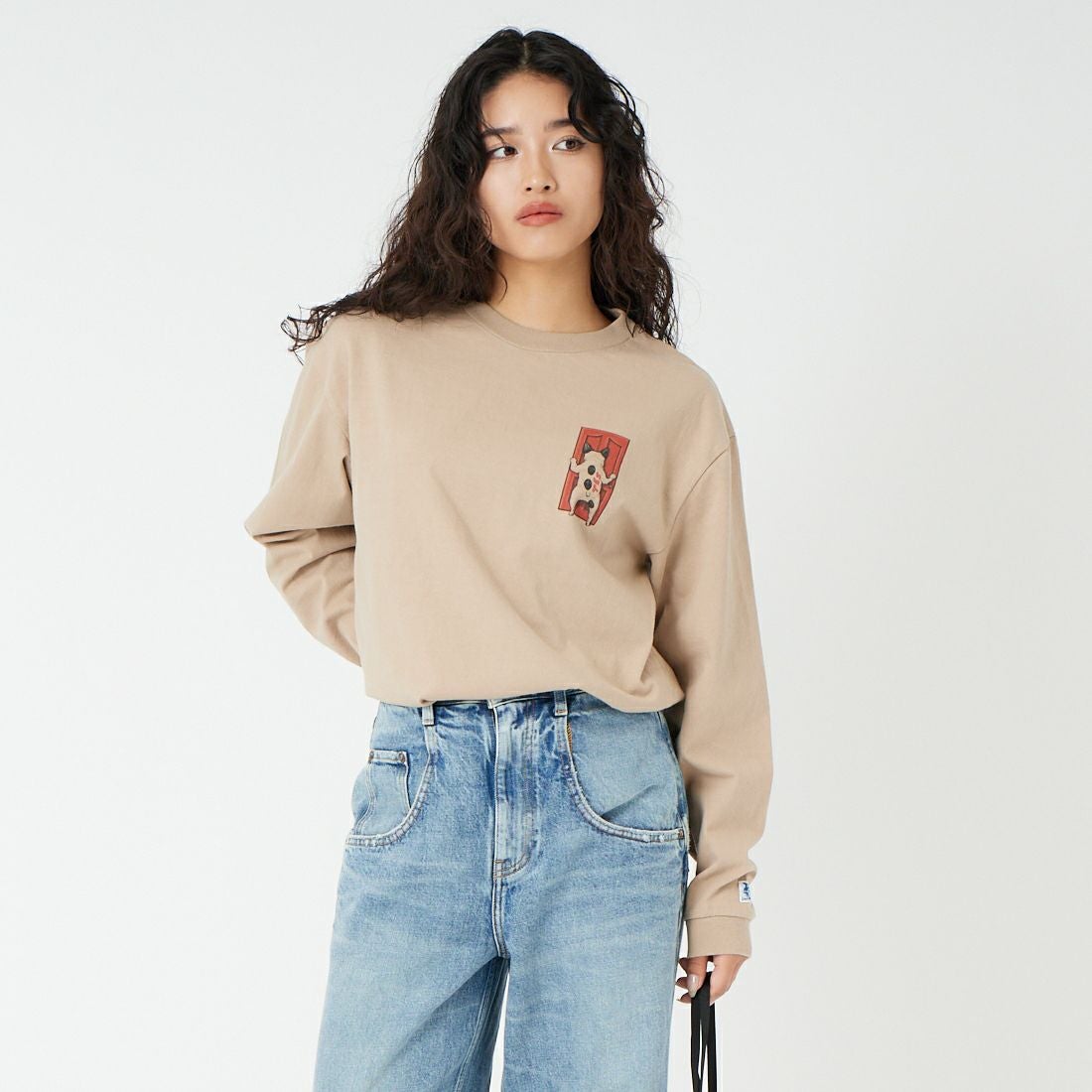 The Endless Summer [エンドレスサマー] 4BUHI BOARD BROTHERS ロングスリーブTシャツ [FH-26374315] 35 BEIGE &&モデル身長：162cm 着用サイズ：S&&