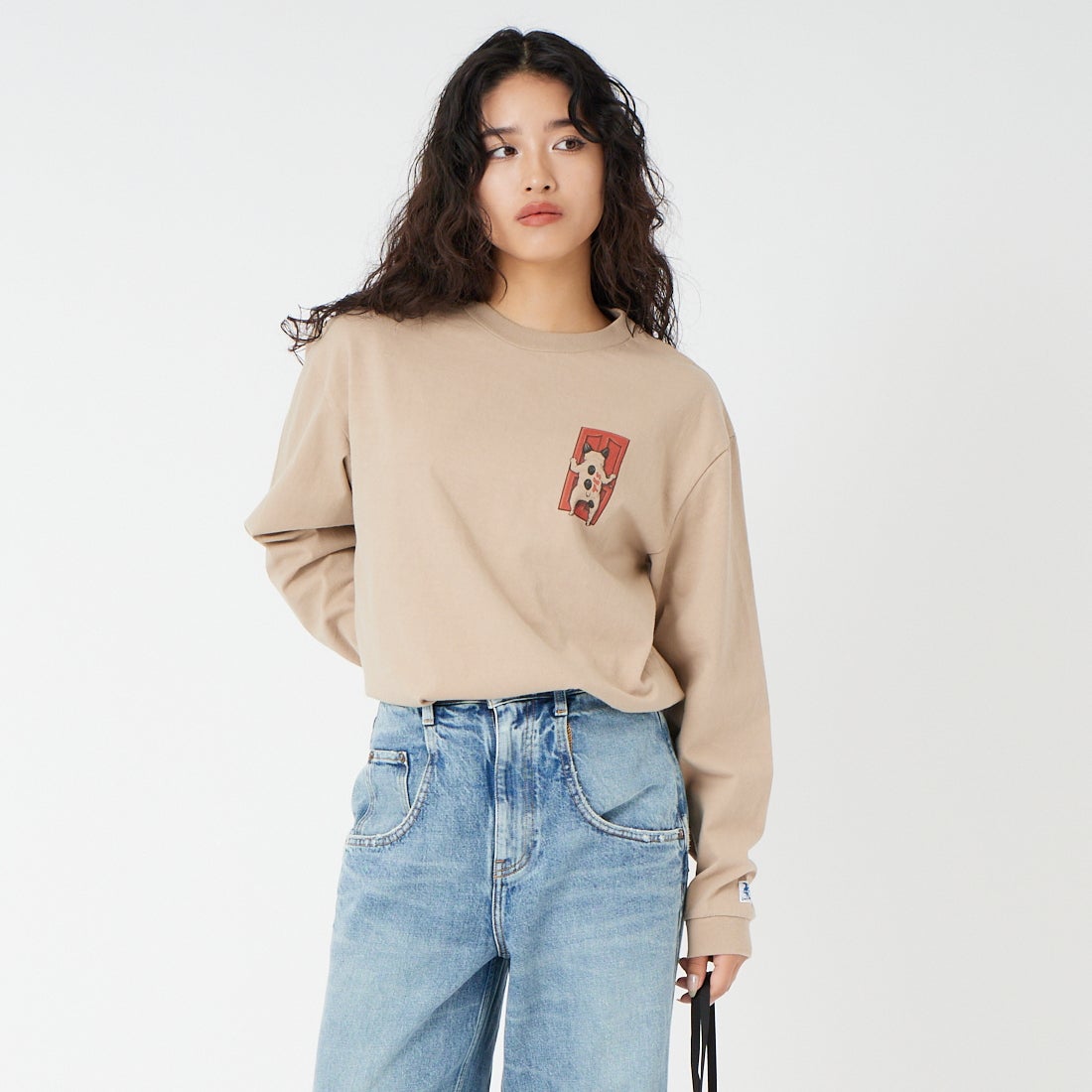 The Endless Summer [エンドレスサマー] 4BUHI BOARD BROTHERS ロングスリーブTシャツ [FH-26374315] 35 BEIGE &&モデル身長：162cm 着用サイズ：S&&