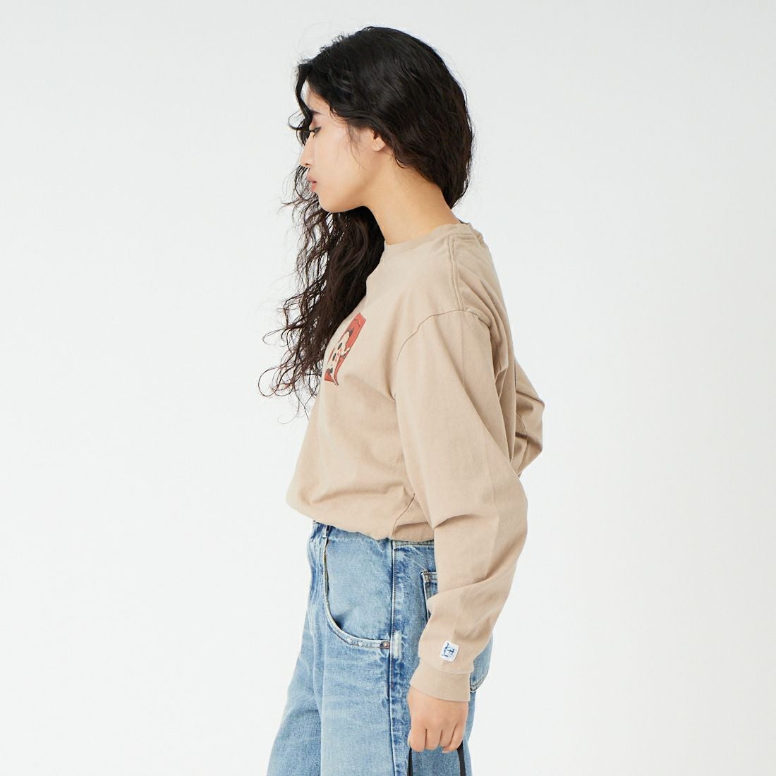 The Endless Summer [エンドレスサマー] 4BUHI BOARD BROTHERS ロングスリーブTシャツ [FH-26374315] 35 BEIGE &&モデル身長：162cm 着用サイズ：S&&