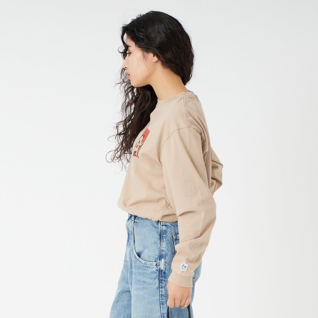 The Endless Summer [エンドレスサマー] 4BUHI BOARD BROTHERS ロングスリーブTシャツ [FH-26374315] 35 BEIGE &&モデル身長：162cm 着用サイズ：S&&