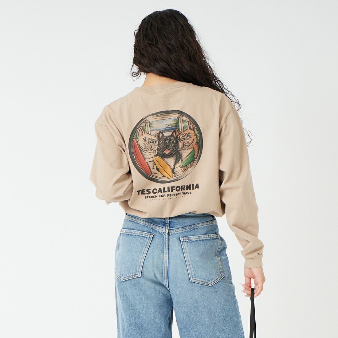 The Endless Summer [エンドレスサマー] 4BUHI BOARD BROTHERS ロングスリーブTシャツ [FH-26374315] 35 BEIGE &&モデル身長：162cm 着用サイズ：S&&