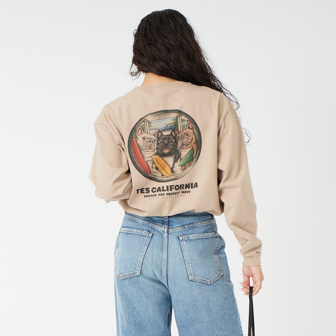 The Endless Summer [エンドレスサマー] 4BUHI BOARD BROTHERS ロングスリーブTシャツ [FH-26374315] 35 BEIGE &&モデル身長：162cm 着用サイズ：S&&