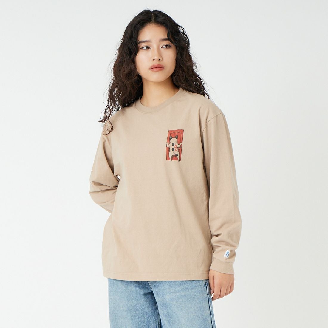 The Endless Summer [エンドレスサマー] 4BUHI BOARD BROTHERS ロングスリーブTシャツ [FH-26374315] 35 BEIGE &&モデル身長：162cm 着用サイズ：S&&