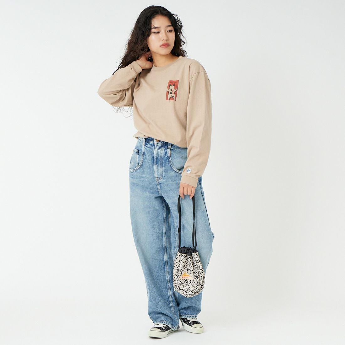 The Endless Summer [エンドレスサマー] 4BUHI BOARD BROTHERS ロングスリーブTシャツ [FH-26374315] 35 BEIGE &&モデル身長：162cm 着用サイズ：S&&