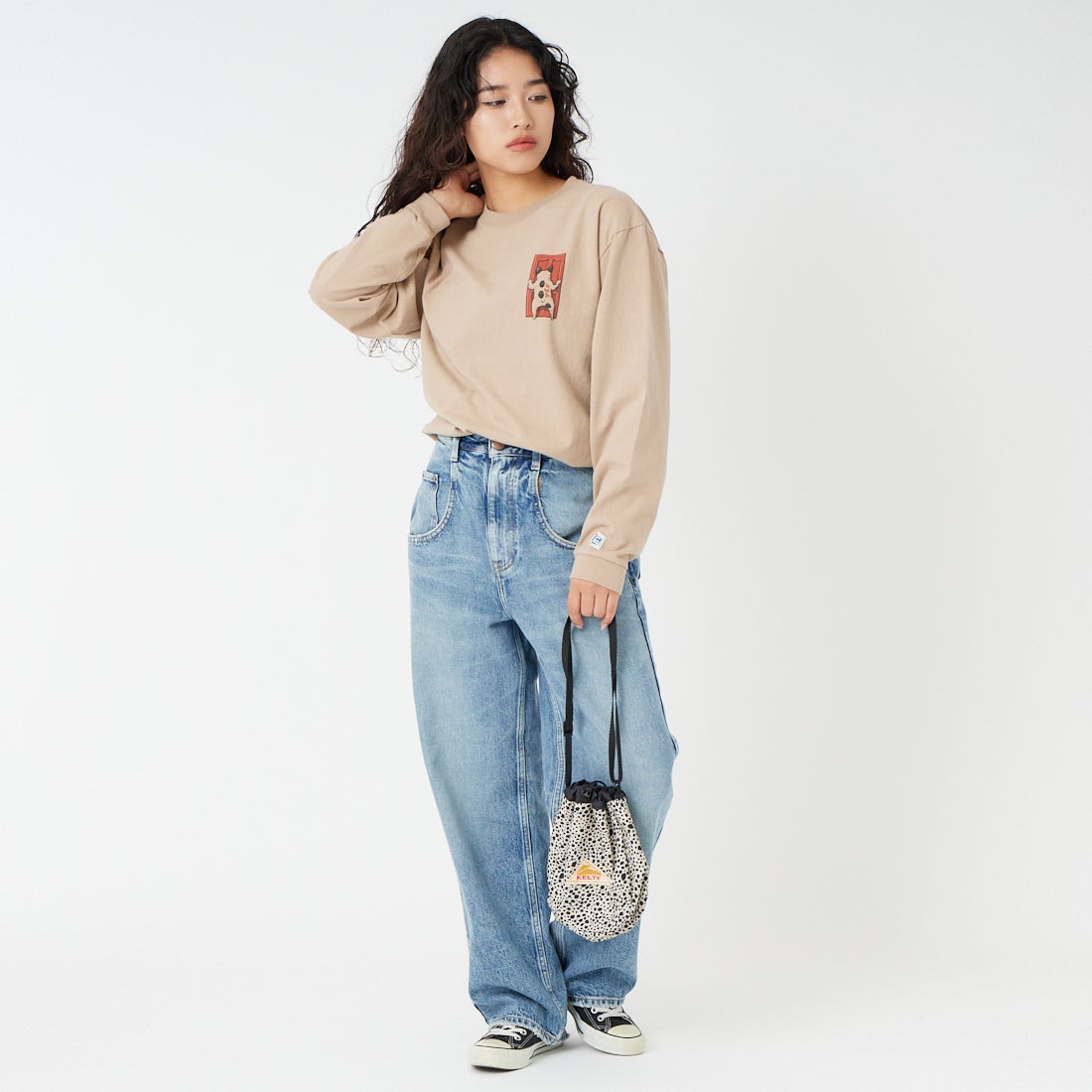 The Endless Summer [エンドレスサマー] 4BUHI BOARD BROTHERS ロングスリーブTシャツ [FH-26374315] 35 BEIGE &&モデル身長：162cm 着用サイズ：S&&