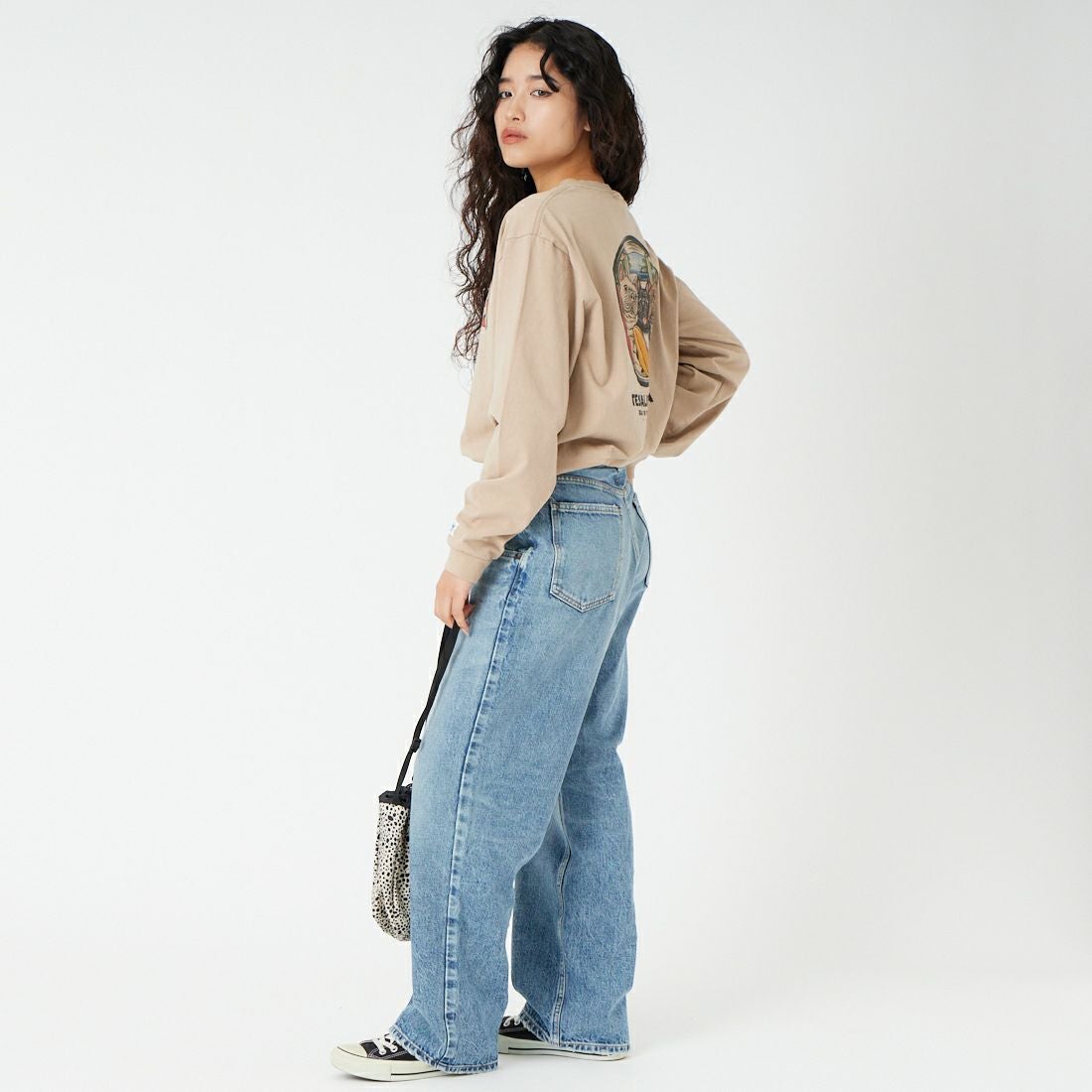 The Endless Summer [エンドレスサマー] 4BUHI BOARD BROTHERS ロングスリーブTシャツ [FH-26374315] 35 BEIGE &&モデル身長：162cm 着用サイズ：S&&