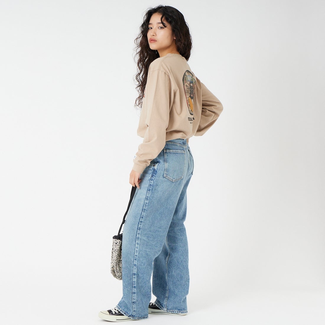 The Endless Summer [エンドレスサマー] 4BUHI BOARD BROTHERS ロングスリーブTシャツ [FH-26374315] 35 BEIGE &&モデル身長：162cm 着用サイズ：S&&