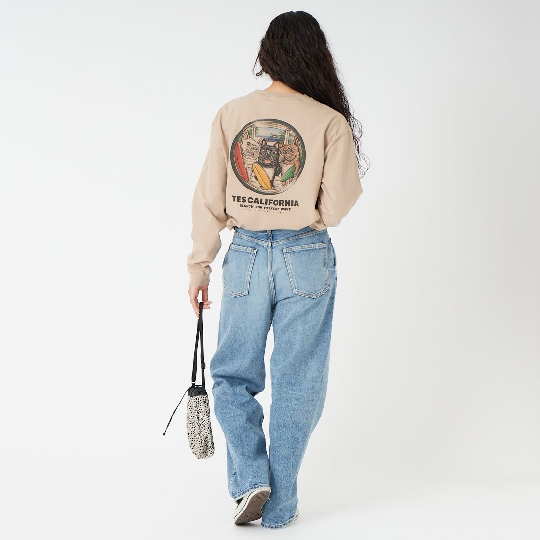 The Endless Summer [エンドレスサマー] 4BUHI BOARD BROTHERS ロングスリーブTシャツ [FH-26374315] 35 BEIGE &&モデル身長：162cm 着用サイズ：S&&