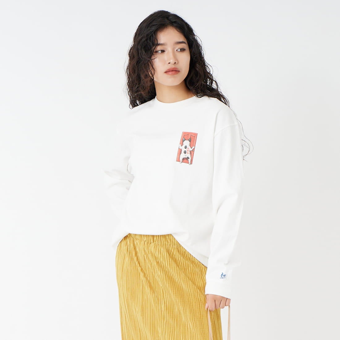 The Endless Summer [エンドレスサマー] 4BUHI BOARD BROTHERS ロングスリーブTシャツ [FH-26374315] 07 WHITE &&モデル身長：162cm 着用サイズ：S&&