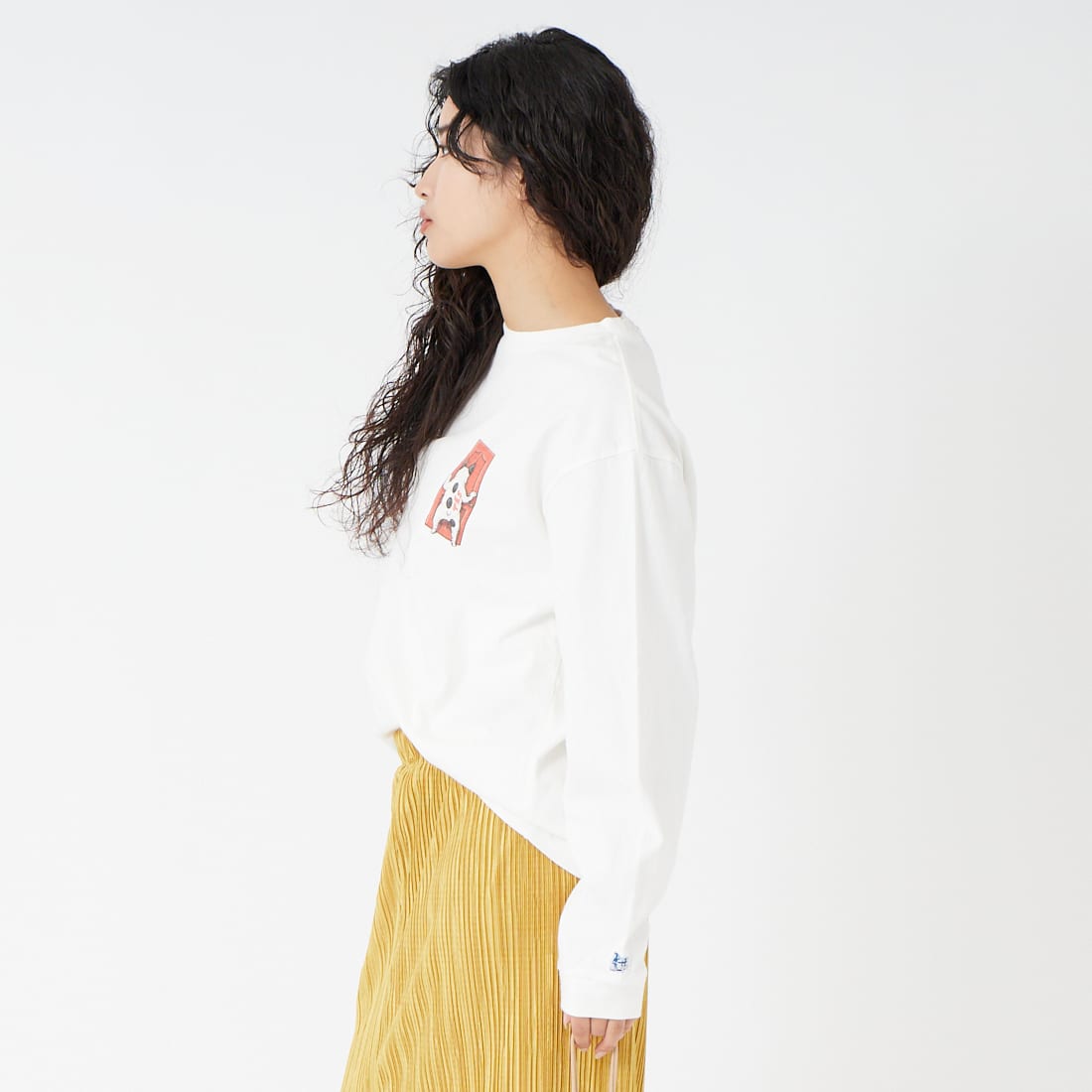 The Endless Summer [エンドレスサマー] 4BUHI BOARD BROTHERS ロングスリーブTシャツ [FH-26374315] 07 WHITE &&モデル身長：162cm 着用サイズ：S&&