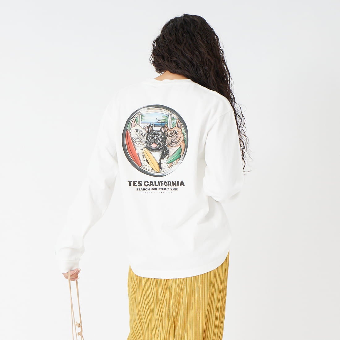 The Endless Summer [エンドレスサマー] 4BUHI BOARD BROTHERS ロングスリーブTシャツ [FH-26374315] 07 WHITE &&モデル身長：162cm 着用サイズ：S&&