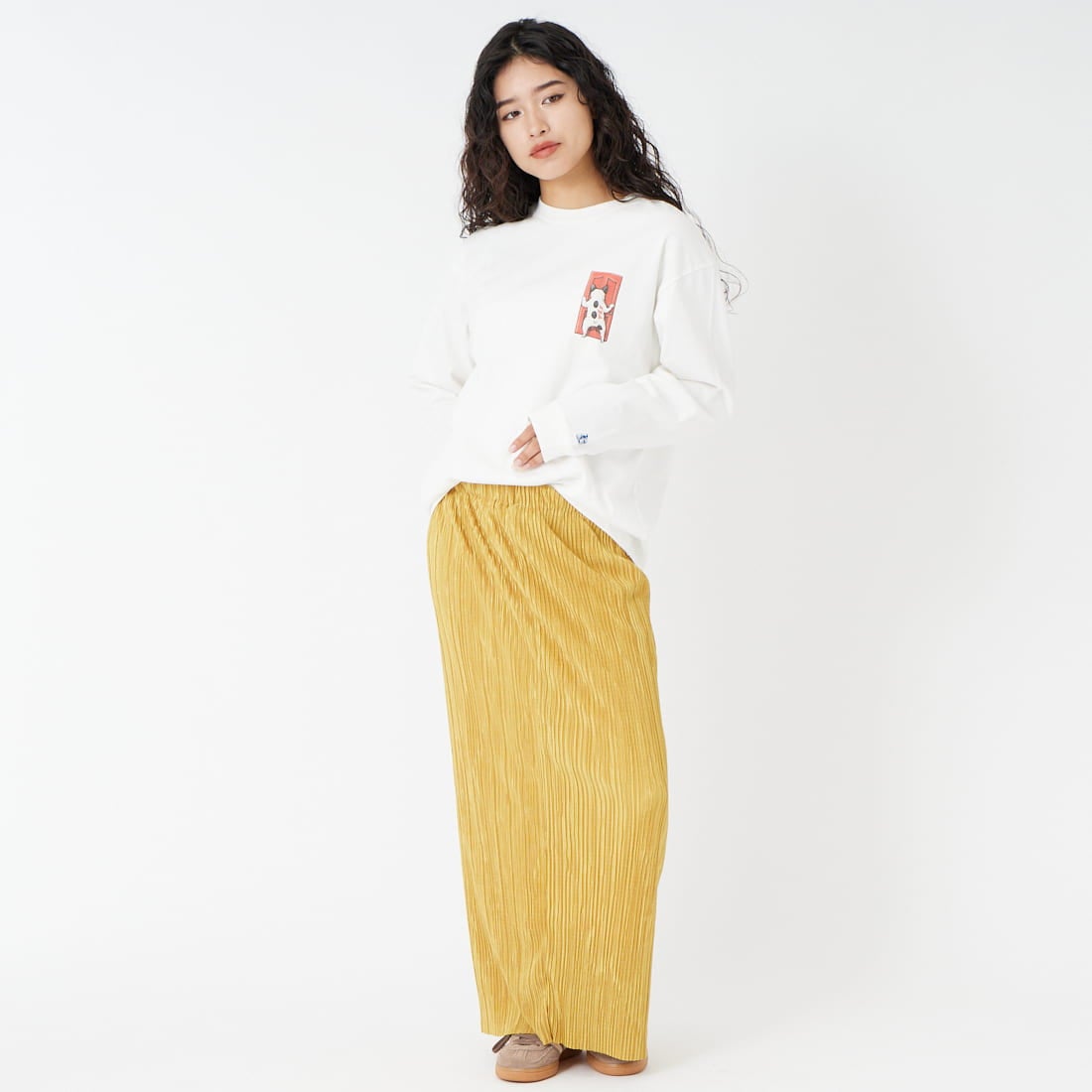 The Endless Summer [エンドレスサマー] 4BUHI BOARD BROTHERS ロングスリーブTシャツ [FH-26374315] 07 WHITE &&モデル身長：162cm 着用サイズ：S&&