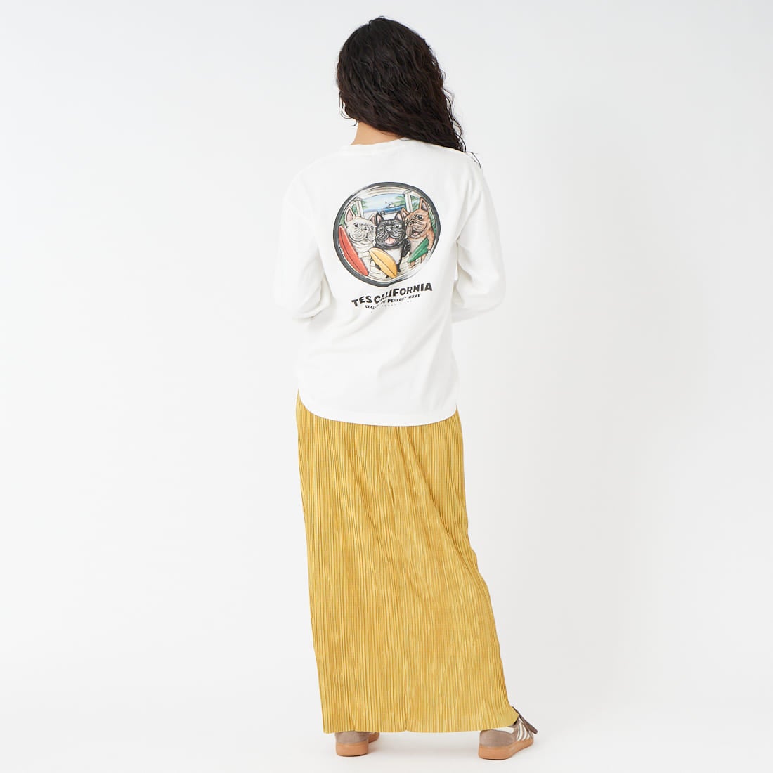 The Endless Summer [エンドレスサマー] 4BUHI BOARD BROTHERS ロングスリーブTシャツ [FH-26374315] 07 WHITE &&モデル身長：162cm 着用サイズ：S&&