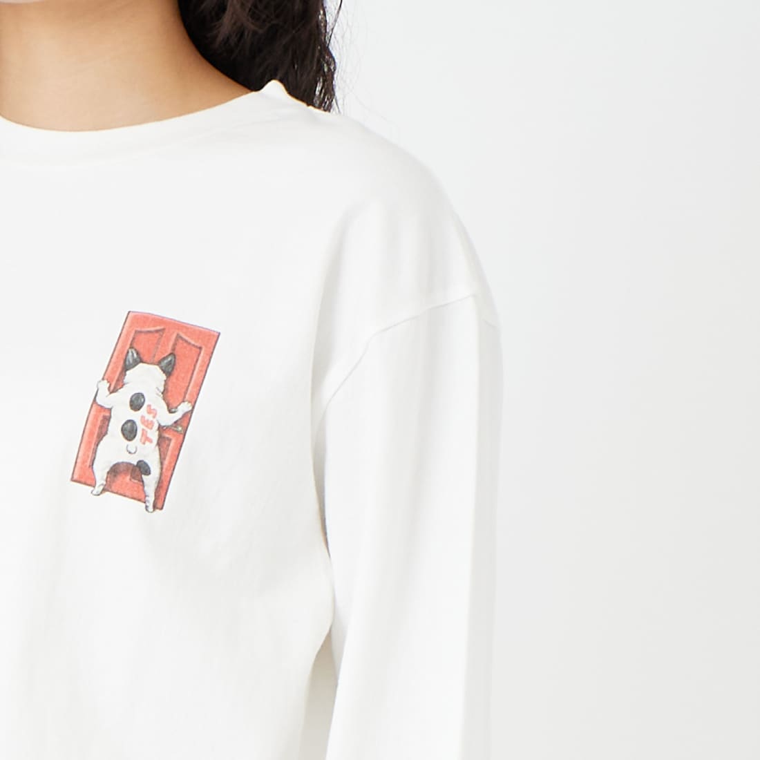 The Endless Summer [エンドレスサマー] 4BUHI BOARD BROTHERS ロングスリーブTシャツ [FH-26374315] 07 WHITE &&モデル身長：162cm 着用サイズ：S&&