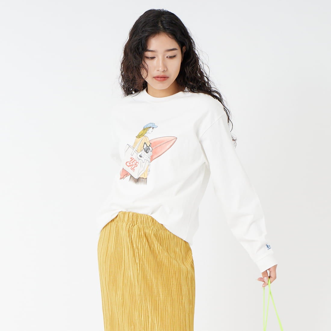 07 WHITE&&モデル身長：162cm 着用サイズ：S&&