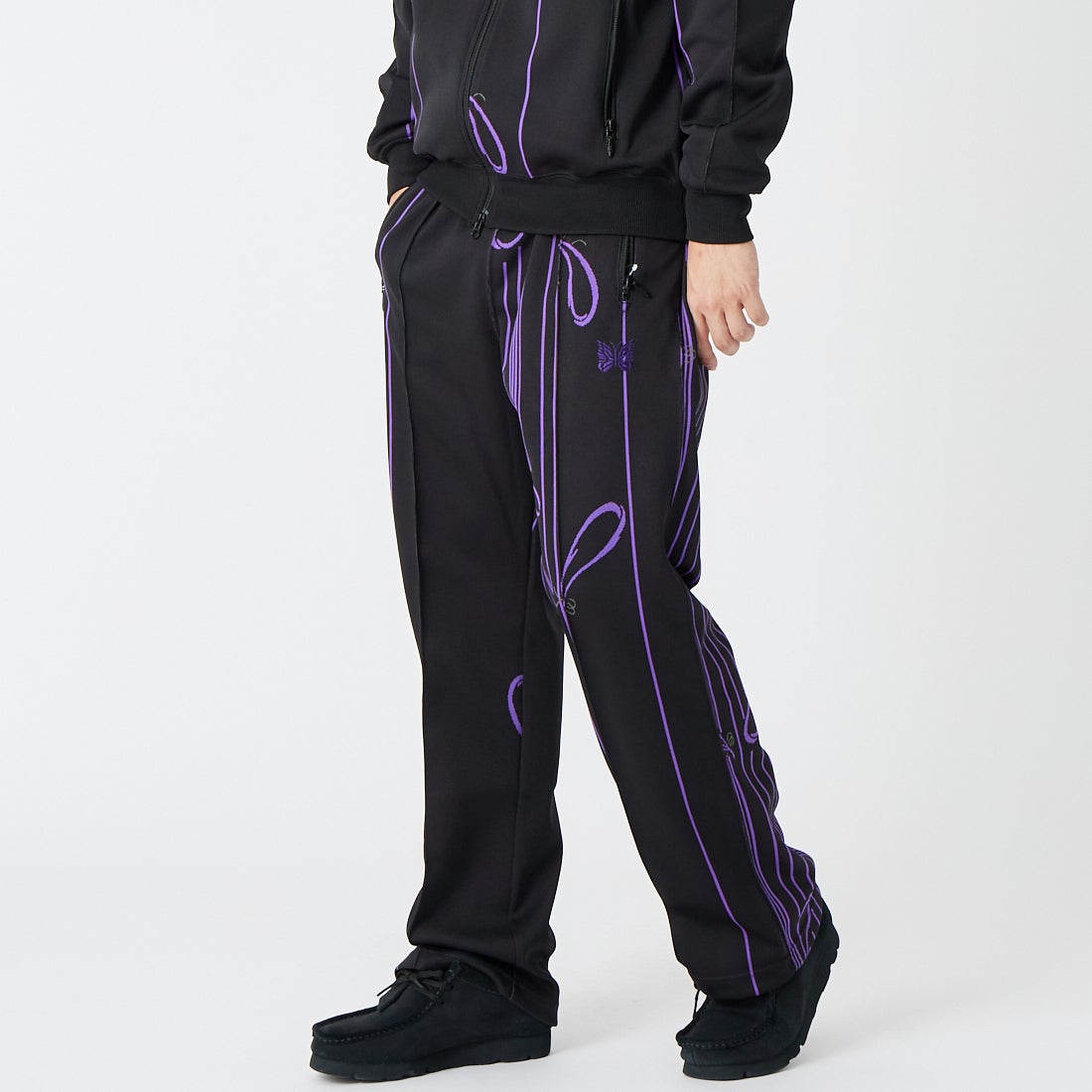 Needles [ニードルズ] トラックパンツ [SX403] D BLACK &&モデル身長：179cm 着用サイズ：M&&