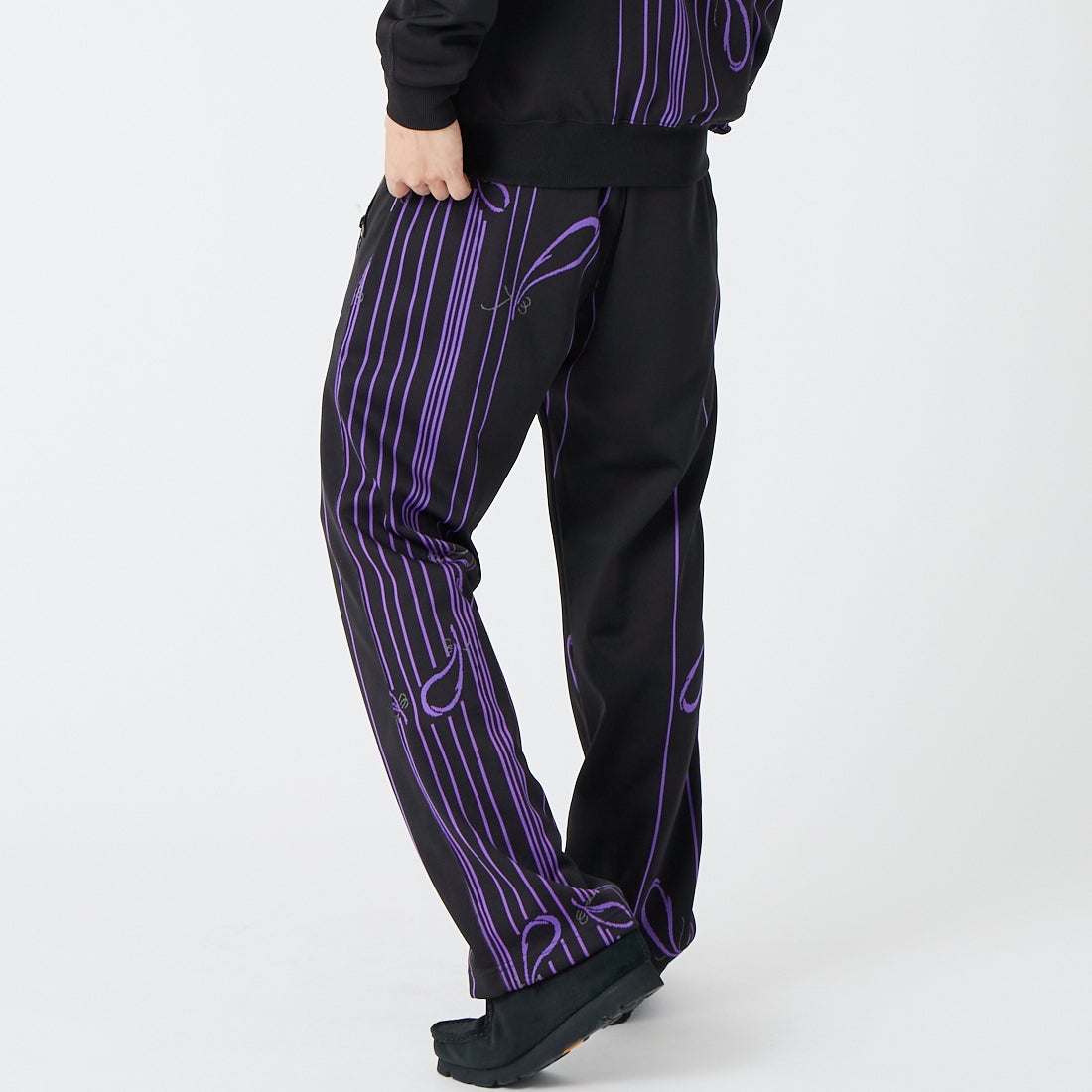 Needles [ニードルズ] トラックパンツ [SX403] D BLACK &&モデル身長：179cm 着用サイズ：M&&