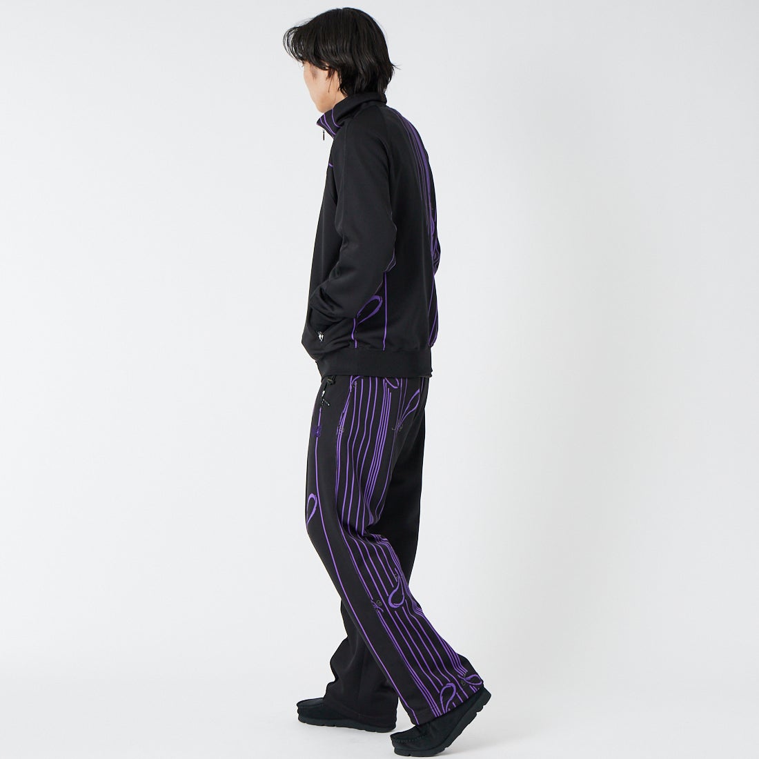 Needles [ニードルズ] トラックパンツ [SX403] D BLACK &&モデル身長：179cm 着用サイズ：M&&