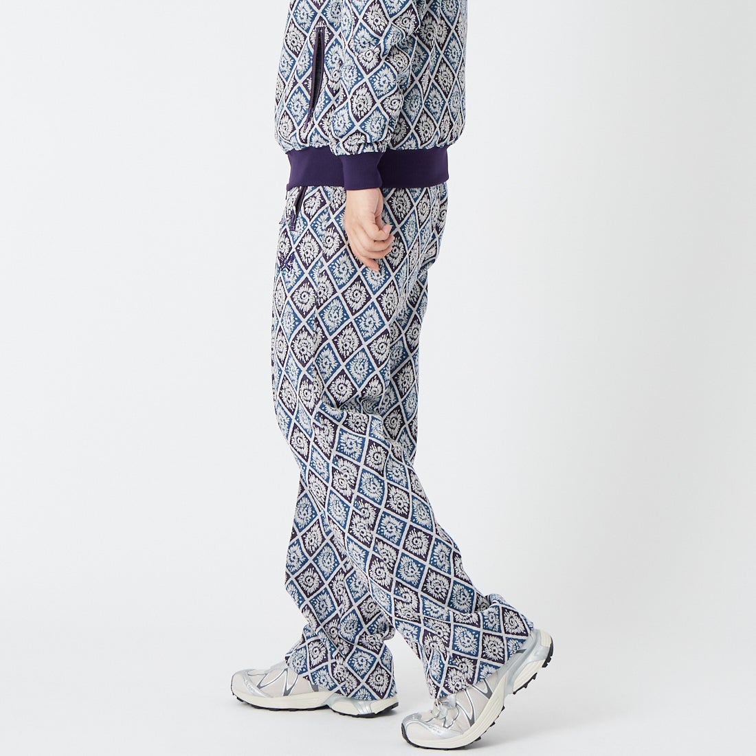 Needles [ニードルズ] トラックパンツ [SX403] A BLU/PPL &&モデル身長：179cm 着用サイズ：M&&