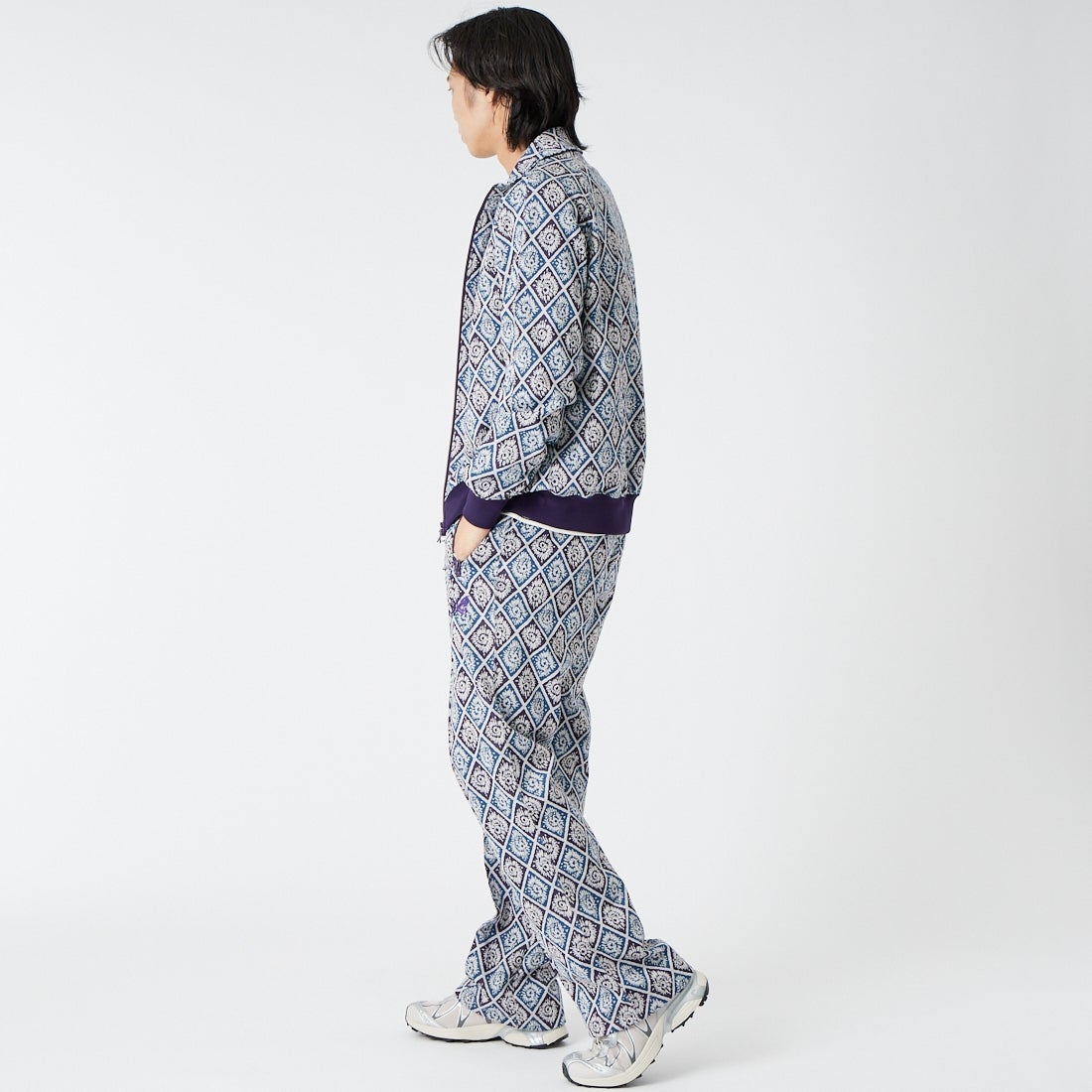 Needles [ニードルズ] トラックパンツ [SX403] A BLU/PPL &&モデル身長：179cm 着用サイズ：M&&