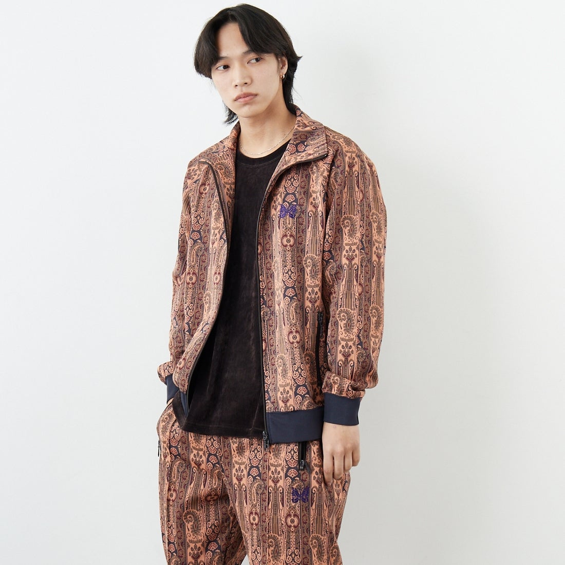 Needles [ニードルズ] トラックジャケット [SX402] E ORANGE &&モデル身長：179cm 着用サイズ：L&&