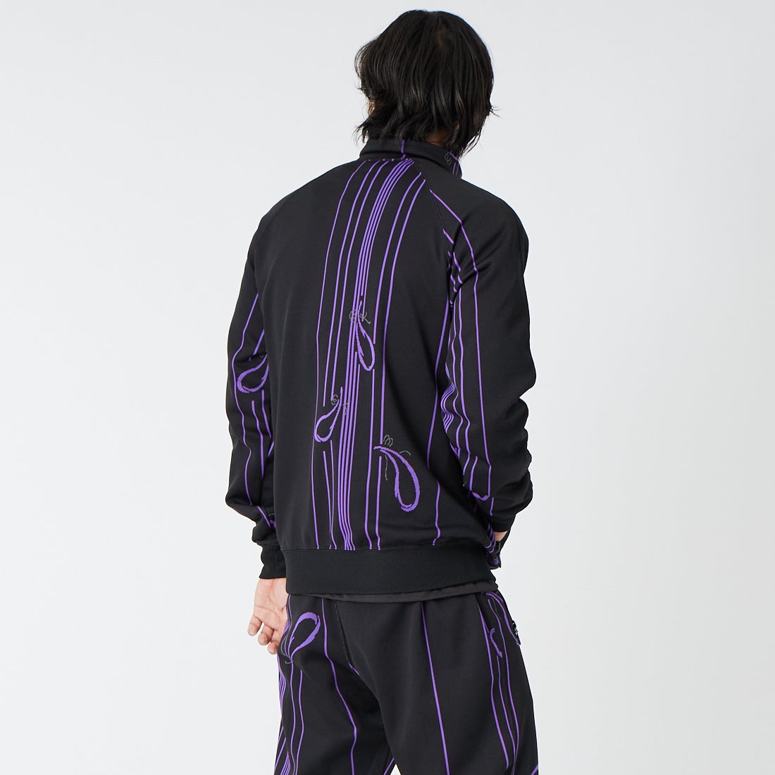 Needles [ニードルズ] トラックジャケット [SX402] D BLACK &&モデル身長：179cm 着用サイズ：M&&