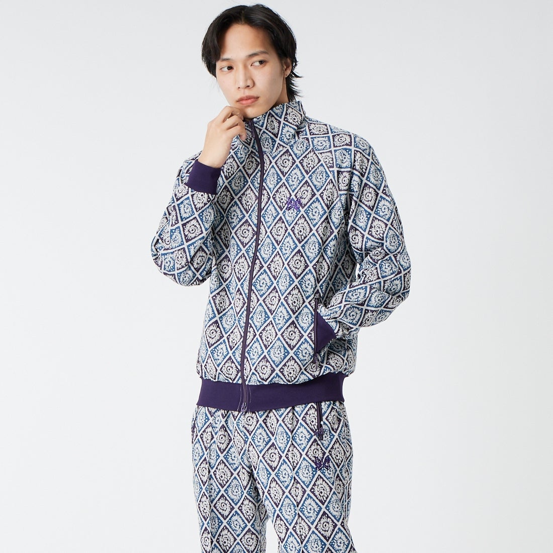 Needles [ニードルズ] トラックジャケット [SX402] A BLU/PPL &&モデル身長：179cm 着用サイズ：M&&
