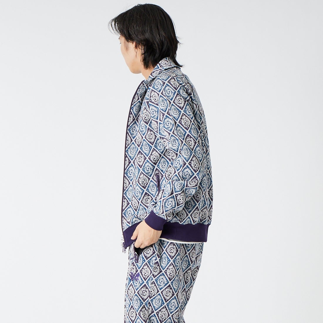 Needles [ニードルズ] トラックジャケット [SX402] A BLU/PPL &&モデル身長：179cm 着用サイズ：M&&
