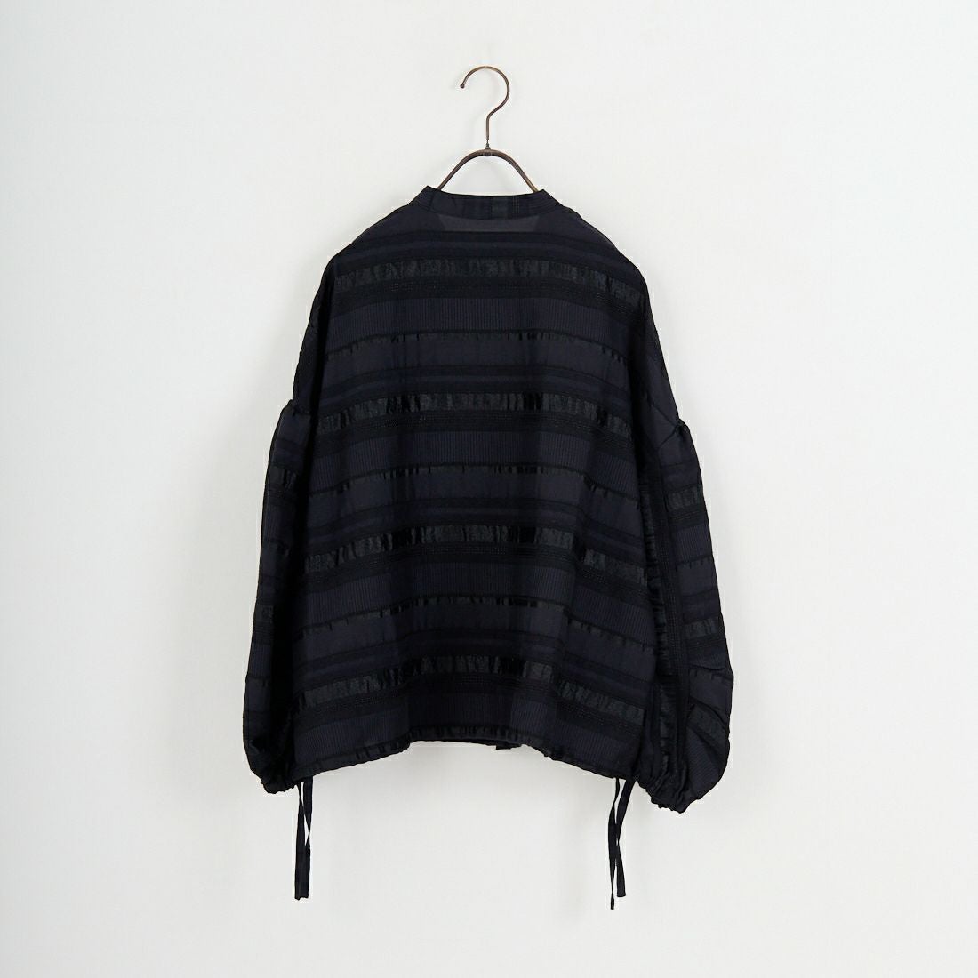 STELLA CIFFON [ステラシフォン] キュプラボーダートップス [ST4-26406] 80 BLACK