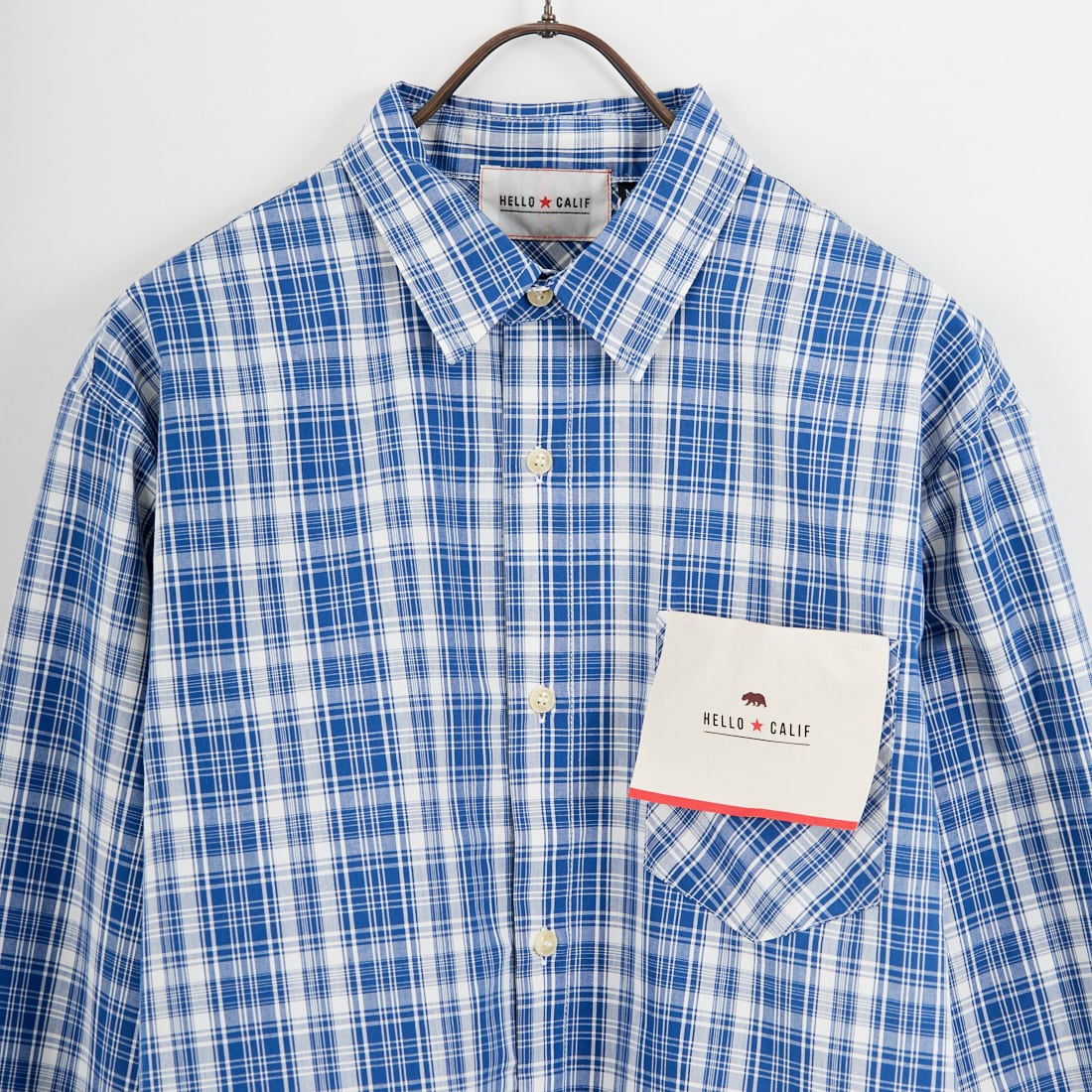 HELLO CALIF [ハローカリフ] ロングスリーブ プレイドシャツ [661300] NAVY