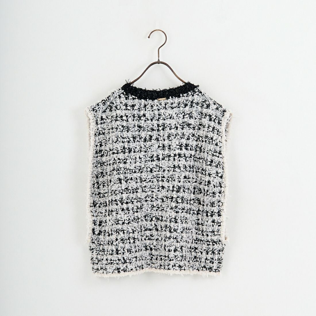 CHIGNON [シニヨン] ツイードライクニットベスト [9556-480JR] BLACK