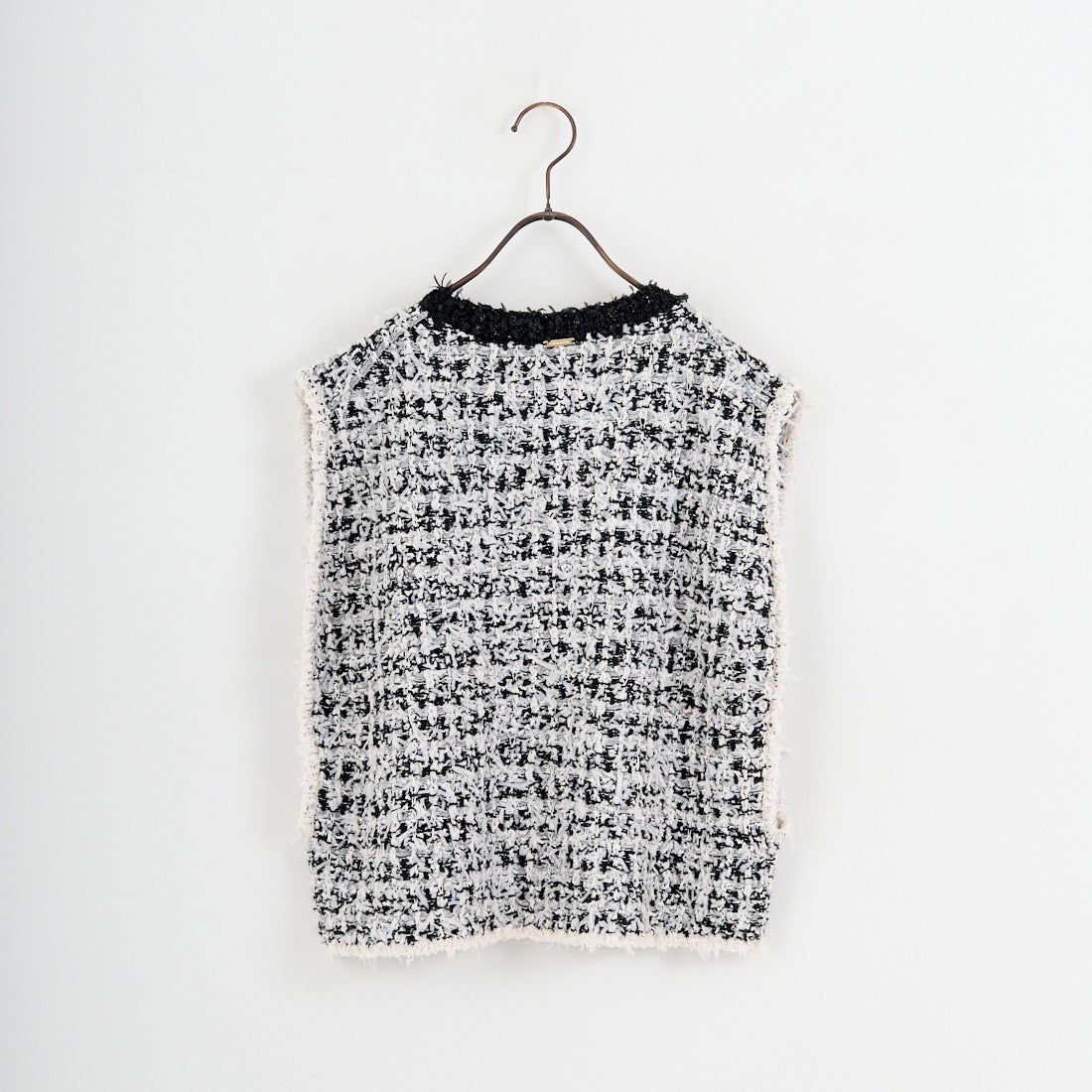 CHIGNON [シニヨン] ツイードライクニットベスト [9556-480JR] BLACK