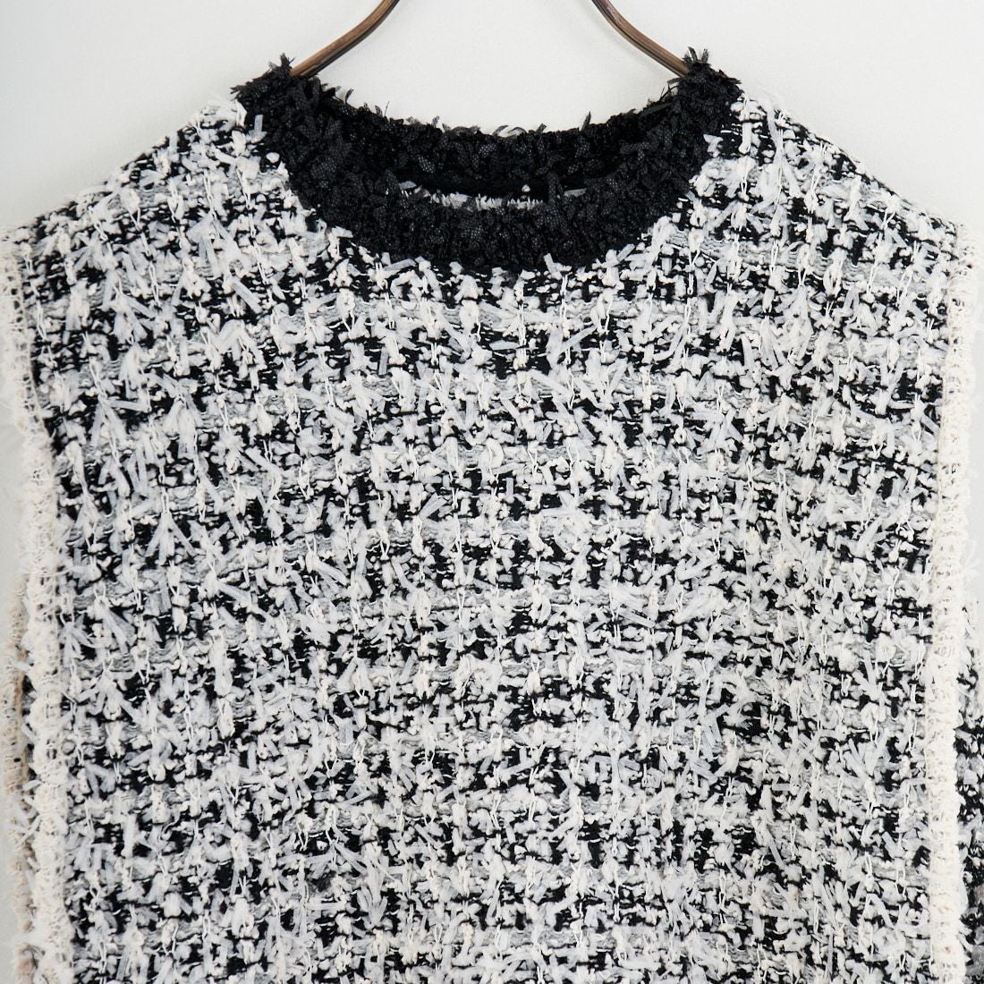 CHIGNON [シニヨン] ツイードライクニットベスト [9556-480JR] BLACK