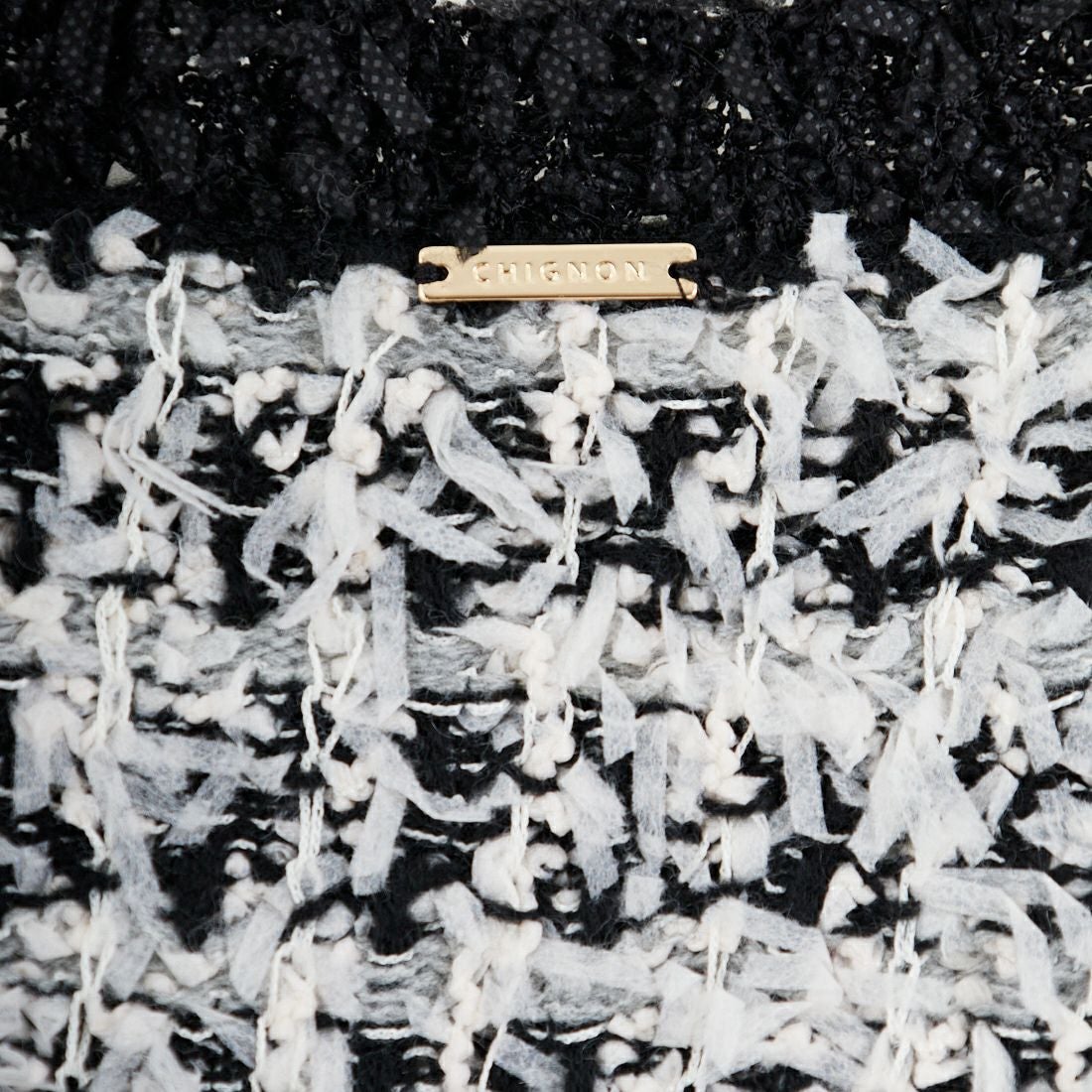 CHIGNON [シニヨン] ツイードライクニットベスト [9556-480JR] BLACK