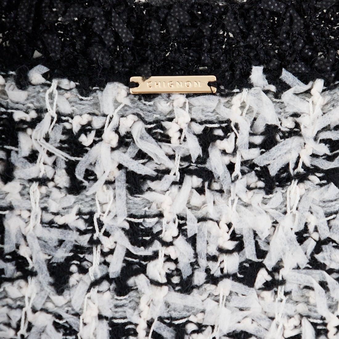 CHIGNON [シニヨン] ツイードライクニットベスト [9556-480JR] BLACK