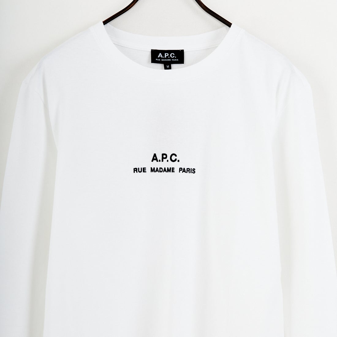 A.P.C. [アー・ペー・セー] Petite Rue Madame ロングスリーブTシャツ [PETITE-RUE-MADAME-H] 90 BLANC