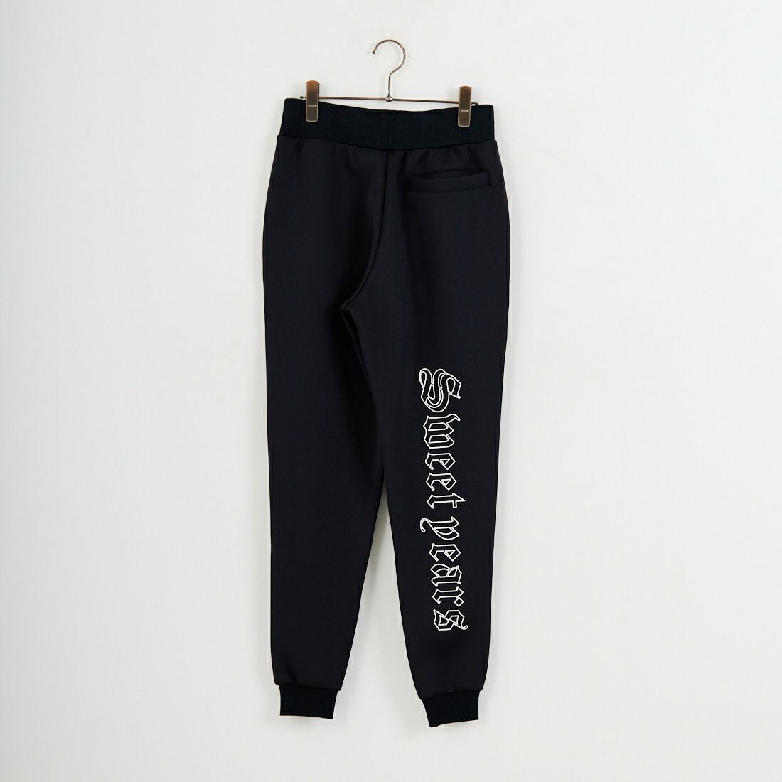 SY32 [エスワイサーティトゥ] ダブルニットゴシックロゴパンツ [32-26SN1-06] BLACK