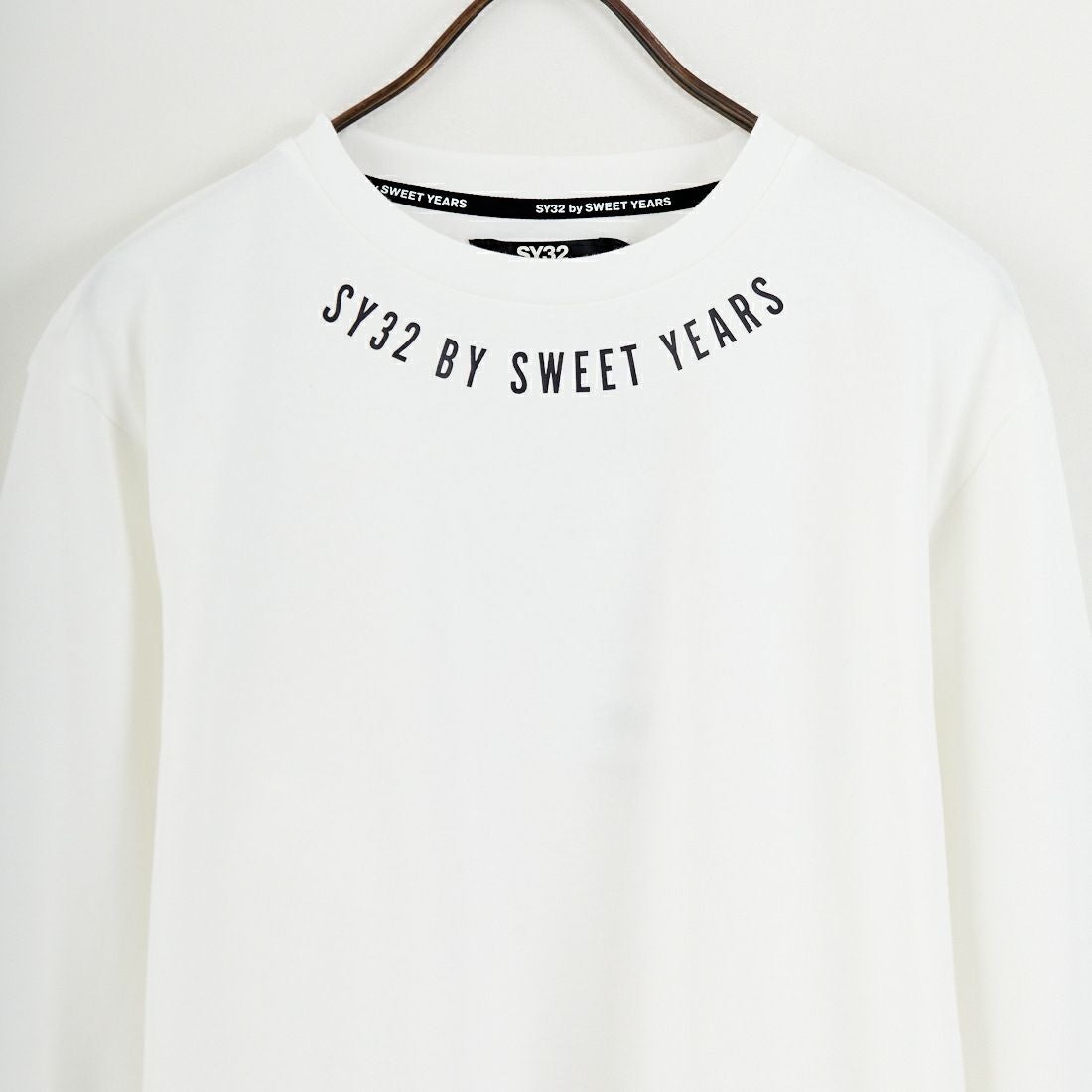 SY32 [エスワイサーティトゥ] ネックラウンドプリント ロングスリーブTシャツ [32-26SN1-15] WHITE
